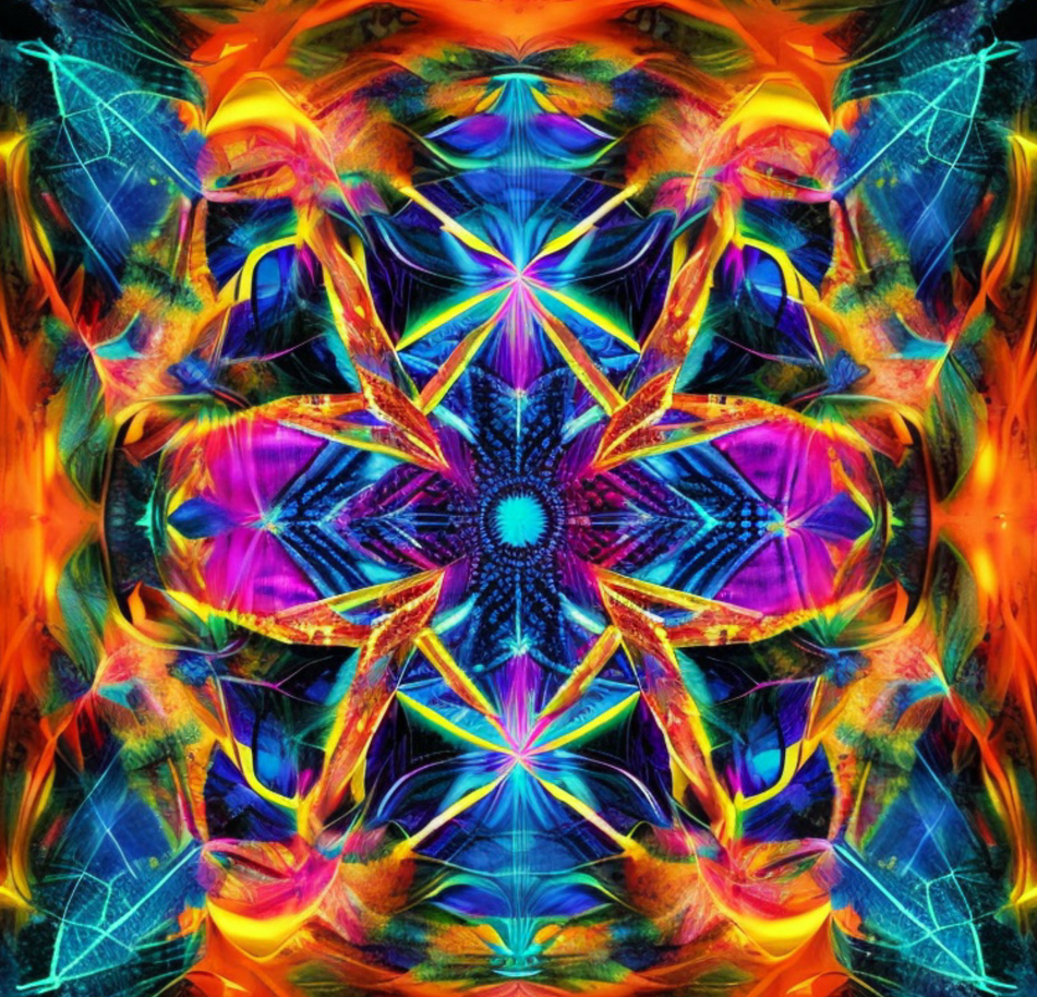 Arctic Mountain Fractal Wolf