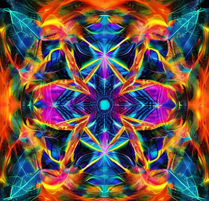 Arctic Mountain Fractal Wolf